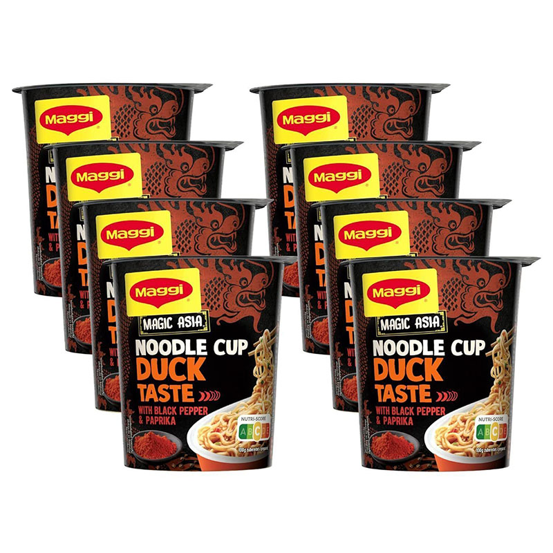 MAGGI Magic Asia Noodle Cup Duck Instant-Nudeln Fertiggericht Becher 8 x 63g