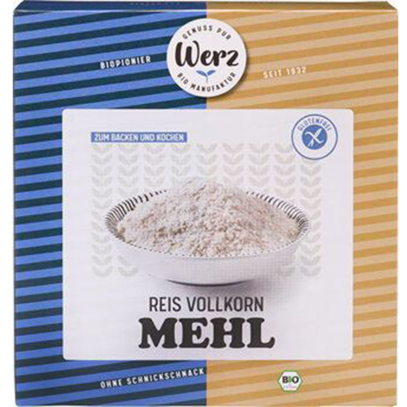 Naturkornmühle Werz 6x Reis Vollkorn Mehl, glutenfrei 1000g