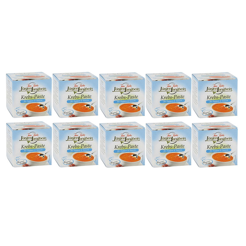 Jürgen Langbein Krebs Paste für Suppen und Saucen 50g 10er Pack