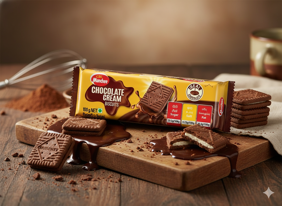 Chocolate Puff Biscuits MUNCHEE 24X200g